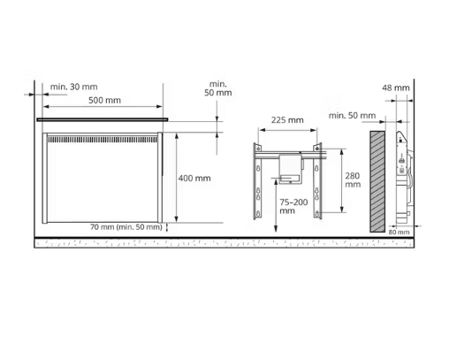 Lämmitin Ensto Tupa TASO3-BT 350W 40x50cm
