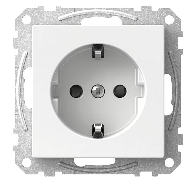 Pistorasia Schneider Electric Exxact 1-osainen 16A IP21 0x UKJ Valkoinen