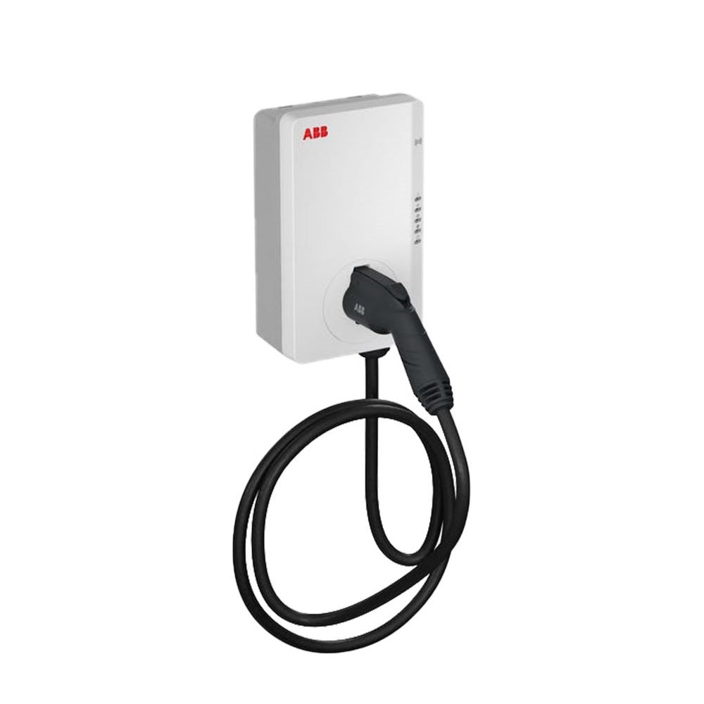 ABB Terra AC-W11-G5-R-0 11 kW sähköauton latausasema kiinteällä 5 m latauskaapelilla – kestävä ja turvallinen latausratkaisu sähköautoille
