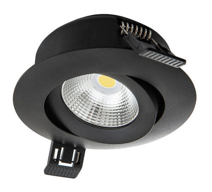 Alasvalo Airam Compact Tilt, 5W, 400lm, IP44, himmennettävä, Ø80*39mm, musta