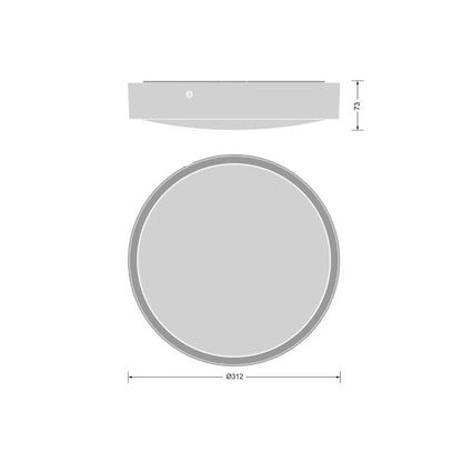 Pinta-asennusvalaisin Ledvance Bulkhead Round 300, 10-17W, IP65, valkoinen