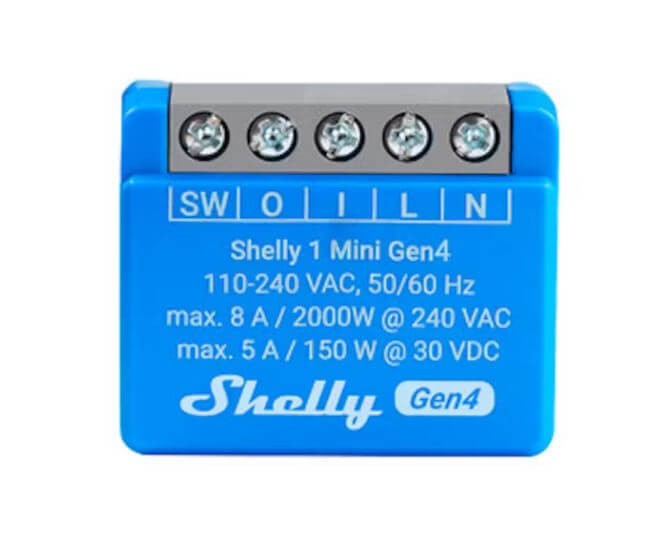 Shelly 1 Mini Gen4 ohjelmoitava rele