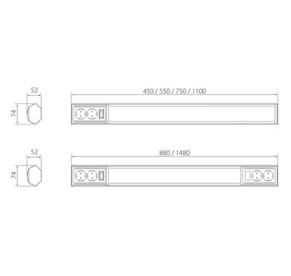 Työpistevalaisin Onnline Onnpoint, 5W, IP21, 450mm, 2-os PR
