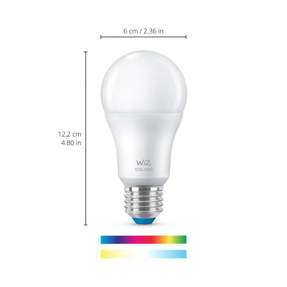 WiZ LED-älylamppu, E27, 806lm, RGBW, WiFi, 2-pack + WiZmote-kaukosäädin