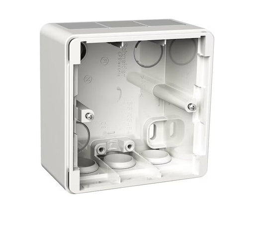 Asennusrasia Schneider Electric Exxact 1-osainen IP44 44mm Valkoinen