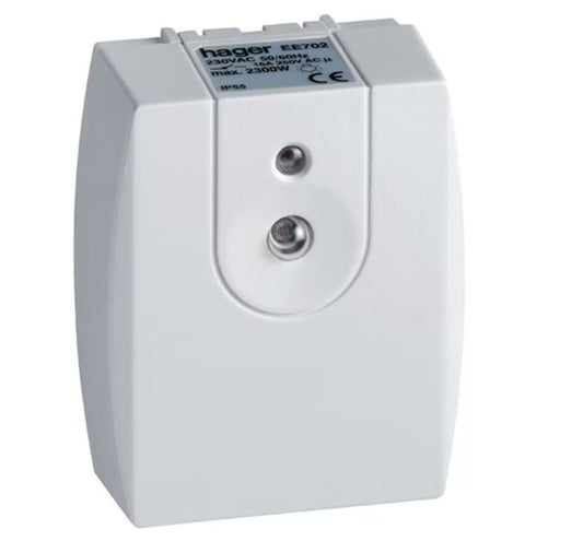 Hämäräkytkin Hager EE702 2300W 2-1000lx 1s 16A