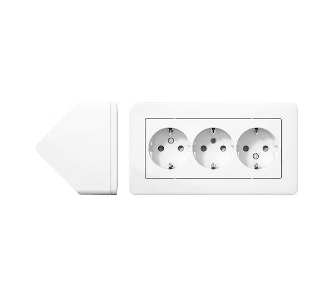 Pistorasia Schneider Electric Exxact 3-osainen Kulma Valkoinen